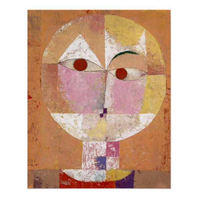 Poster Senecio (Baldgreis) (1922) peinture de Paul Klee (Devant)