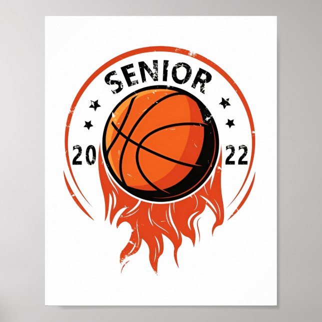 Poster senior de basketball de nuit 2022 (Devant)