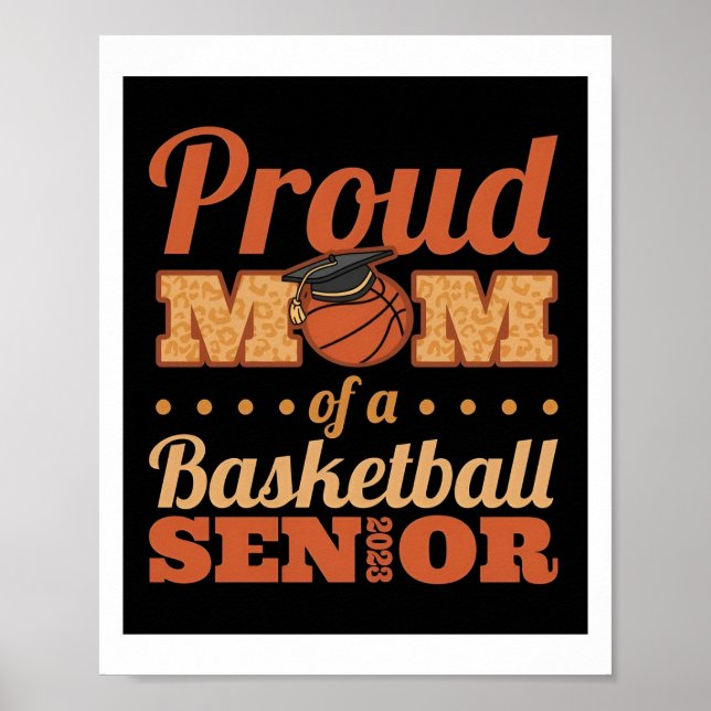 Poster Senior Night Basketball Mom Senior 2023 (Devant)