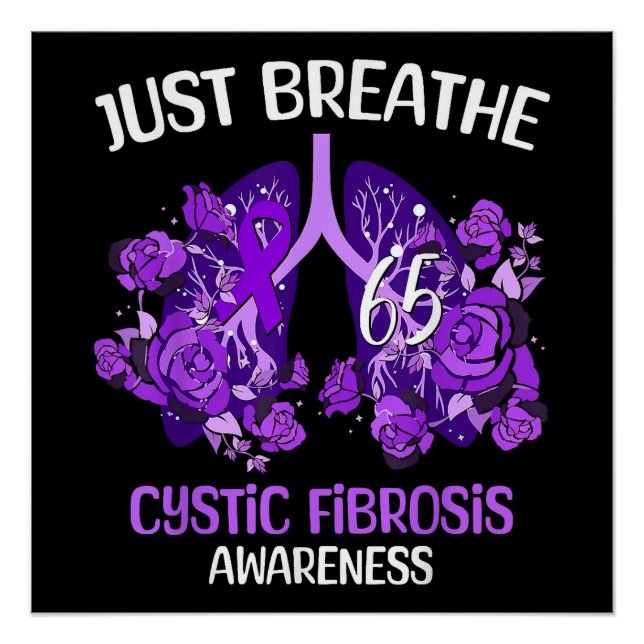 Poster Sensibilisation à la fibrose kystique Just Breathe (Devant)