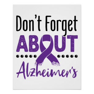 Poster Sensibilisation à la maladie d'Alzheimer N'oubliez