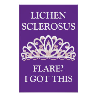 Poster Sensibilisation au lichen scléreux « Crise ? J'ai