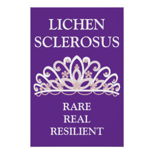 Poster Sensibilisation au Lichen Scléreux "Rare Réel Rési