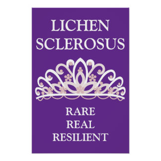 Poster Sensibilisation au Lichen Scléreux "Rare Réel Rési