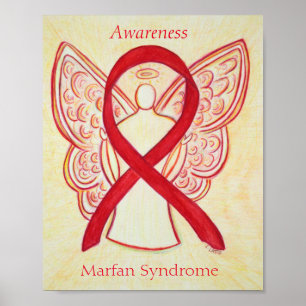Poster Sensibilisation au syndrome de Marfan Ange rouge P