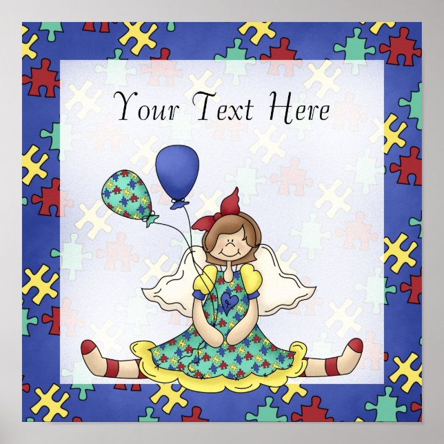 Poster Sensibilisation sur l'autisme ~ Little Angel Girl  (Devant)