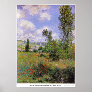Poster Sentier ile Saint-Martin 1880 par Claude Monet