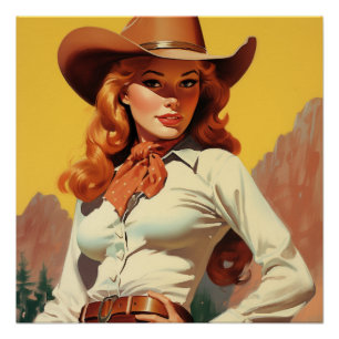 Poster Sentiers romantiques de la cowgirl : Whispers Wild
