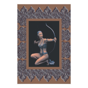 Poster Sepia avec Artemis Sculpture