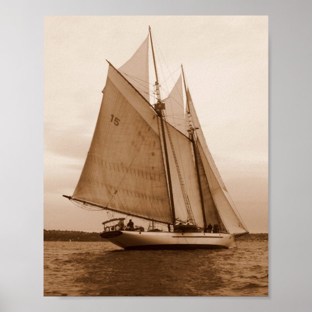 Poster Sept voiles sur la mer de Salish (Devant)