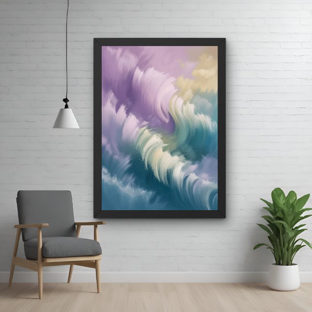 Poster Serene Pastel Abstrait Wave Dreamy Wall Art (Créateur téléchargé)