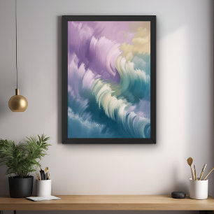 Poster Serene Pastel Abstrait Wave Dreamy Wall Art