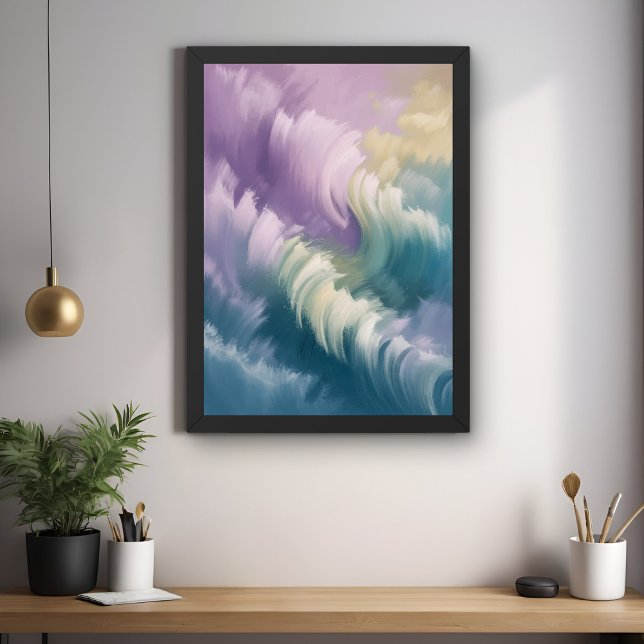 Poster Serene Pastel Abstrait Wave Dreamy Wall Art (Créateur téléchargé)