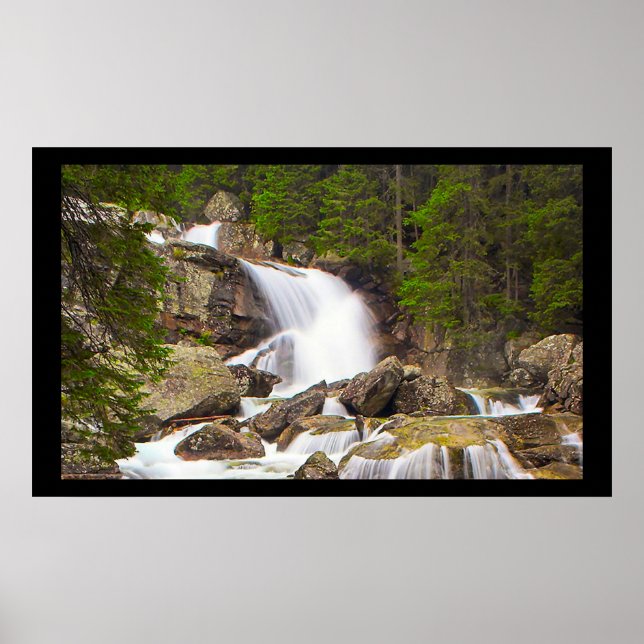 Poster Serene Waterfall - High Tatras Slovaquie (Devant)