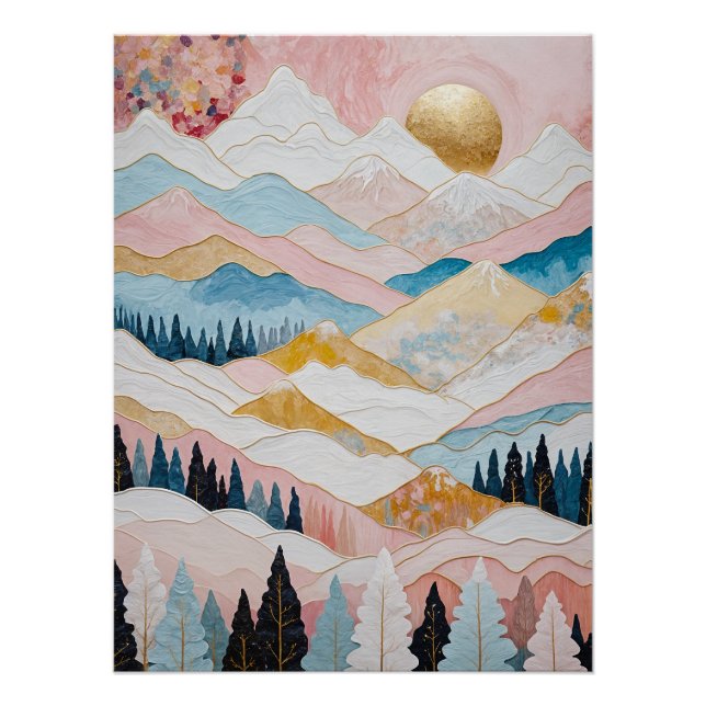 Poster Sérénité des montagnes (Devant)