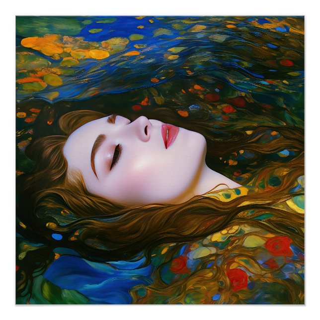 Poster "Sérénité pétale" - Femmes dans l'eau (Devant)