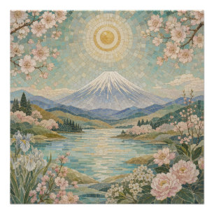 Poster Sérénité printanière mosaïque