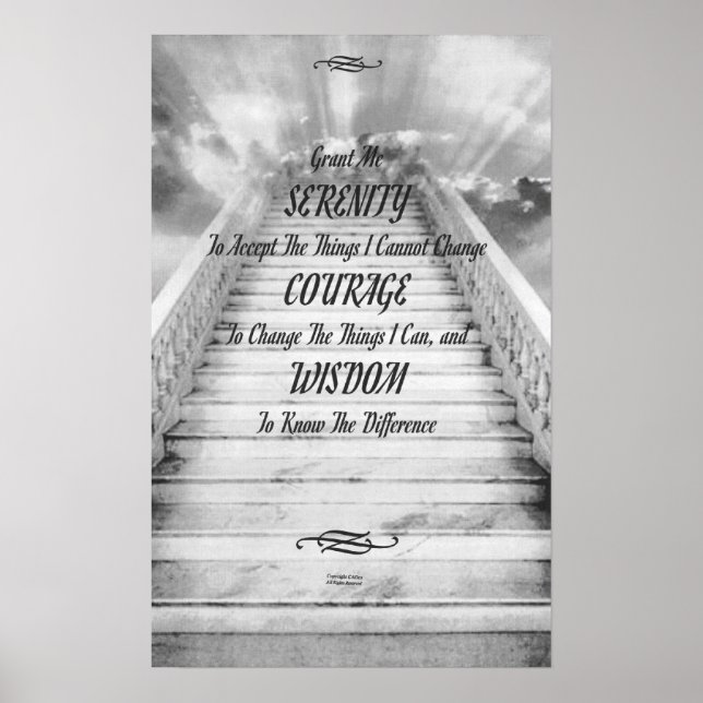 Poster SÉRÉNITÉ sur l'escalier au ciel (Devant)