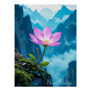 Poster Serenity Bloom – Lotus au-dessus de la brume