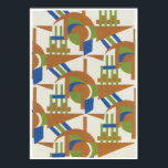 Poster Serge Gladky Jazz Art<br><div class="desc">Plein de brillantes compositions décoratives, produites dans la technique pochoir au pochoir des "Années folles". Des images inspirées et innovantes de design moderne. Joliment reproduits à partir de rares portfolios français originaux, voici des oeuvres complexes en lattique de motifs géométriques, des abstraits audacieux, des collages mystérieux de formes et de...</div>