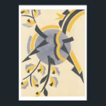 Poster Serge Gladky Jazz Art<br><div class="desc">Plein de brillantes compositions décoratives, produites dans la technique pochoir au pochoir des "Années folles". Des images inspirées et innovantes de design moderne. Joliment reproduits à partir de rares portfolios français originaux, voici des oeuvres complexes en lattique de motifs géométriques, des abstraits audacieux, des collages mystérieux de formes et de...</div>