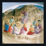 Poster Sermon Sur Le Mont Vintage Religieux<br><div class="desc">Le Sermon sur le Mont par Fra Angelico reproduction vintage art imprimé affiche religieuse. Contactez-moi si vous voulez une de mes images sur toile étirée.</div>