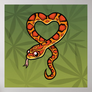 Poster Serpent de dessin animé