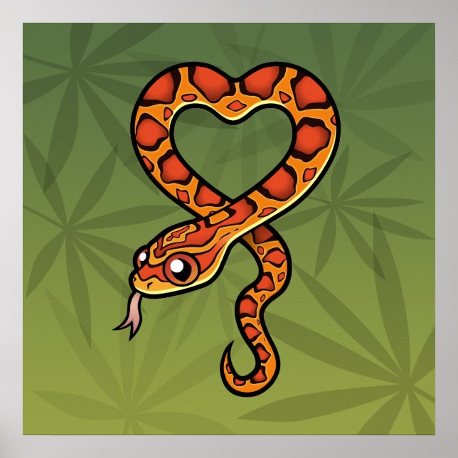 Poster Serpent de dessin animé (Devant)