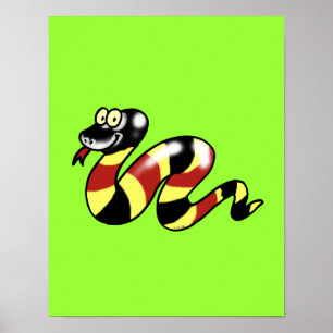 Poster Serpent drôle