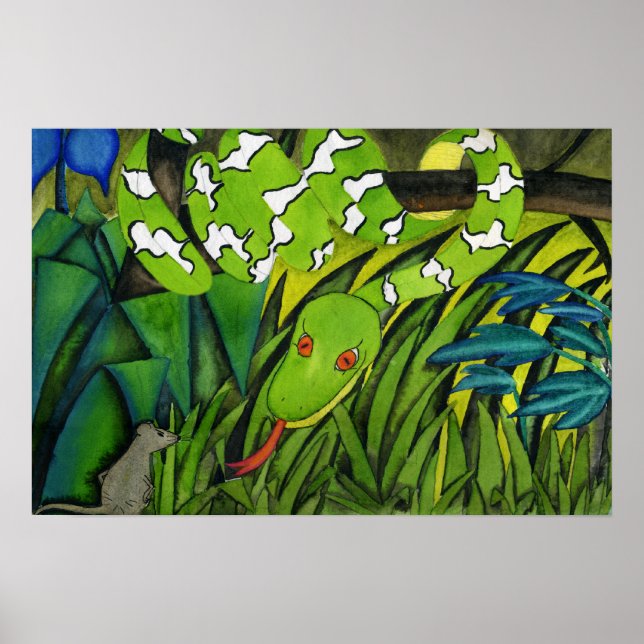 Poster serpent et rat (Devant)