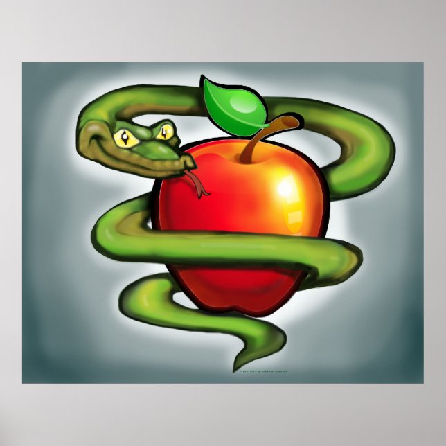 Poster Serpent n Apple (Devant)