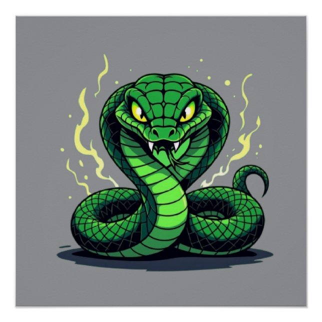 Poster Serpent Venimeux – Danger et Précision (Devant)