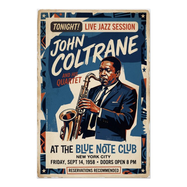 Poster Session live de John Coltrane  (Devant)