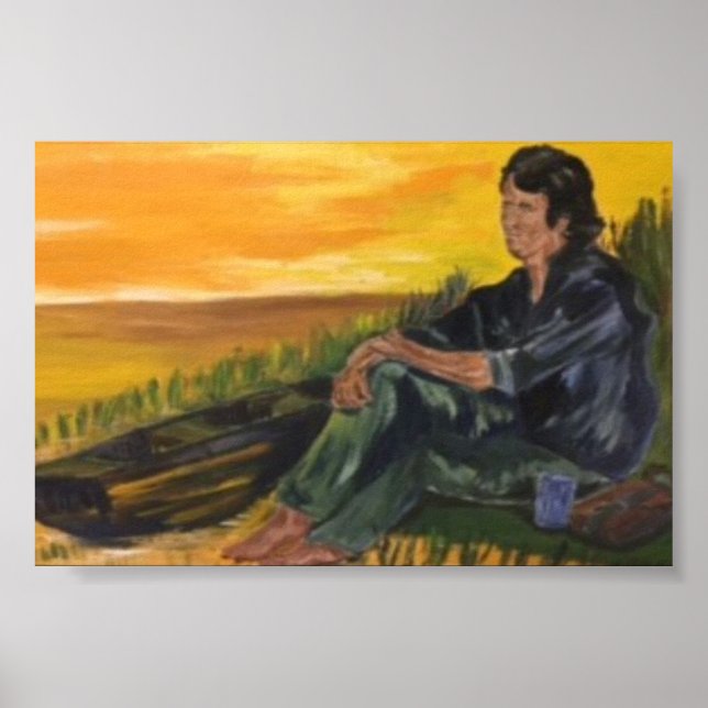Poster seul près de la rivière/Sarr (Devant)