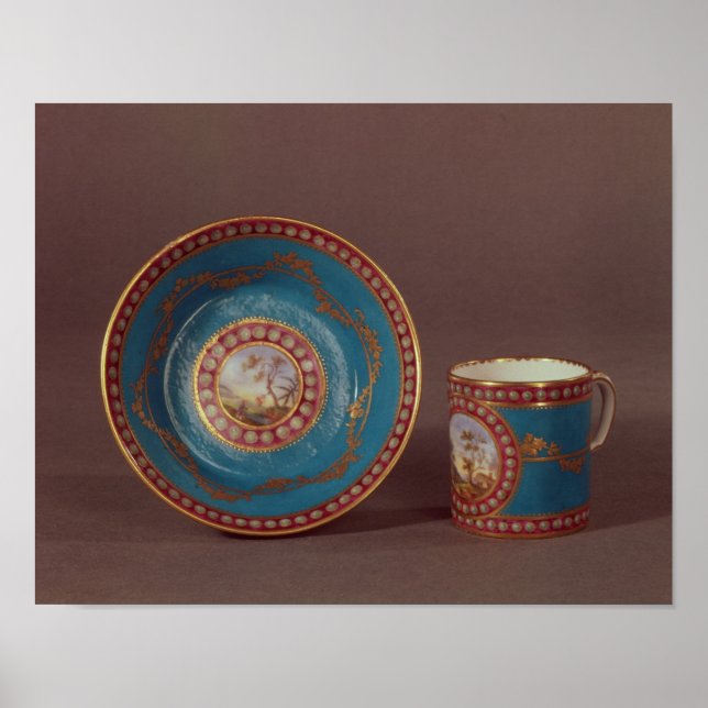 Poster Sevres bleu celeste café tasse et soucoupe, c.1780 (Devant)