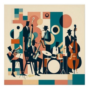 Poster Sextet de l'ère du Jazz du Milieu du Siècle