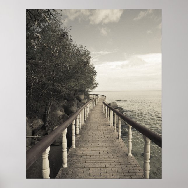 Poster Seychelles, Praslin Island, Anse Bois de Rose, (Devant)