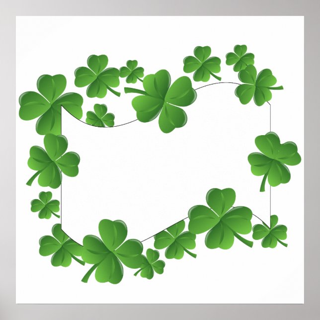 Poster Shamrocks (Devant)