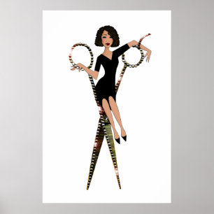 Poster "Shear Diva" Diva afro-américaine