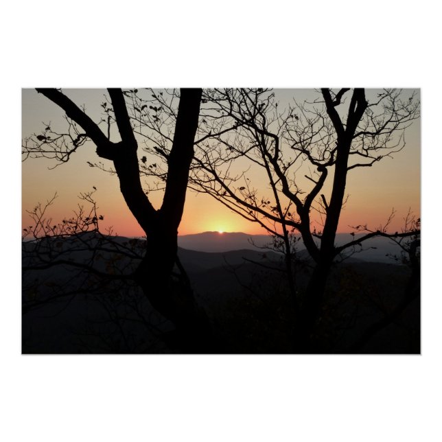 Poster Shenandoah Sunset National Park Paysage (Devant)
