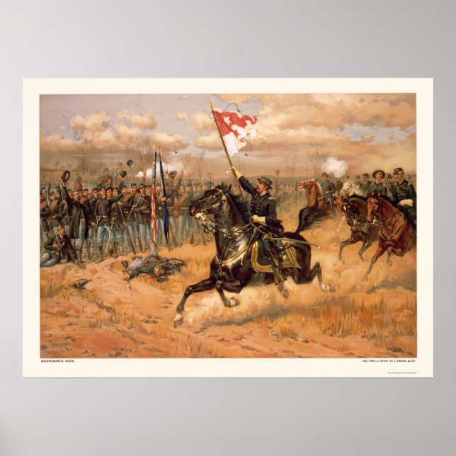 Poster Sheridan's Ride by L. Prang & Company 1886 (Devant)