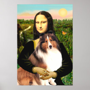 Poster Shetland Sheepdog 7b - Mona Lisa