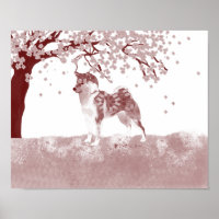 Poster Shiba inu tinta china