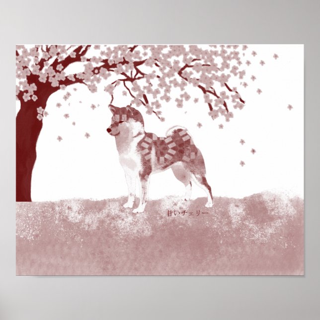 Poster Shiba inu tinta china (Devant)