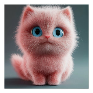 Poster Shmu - Le chat rose