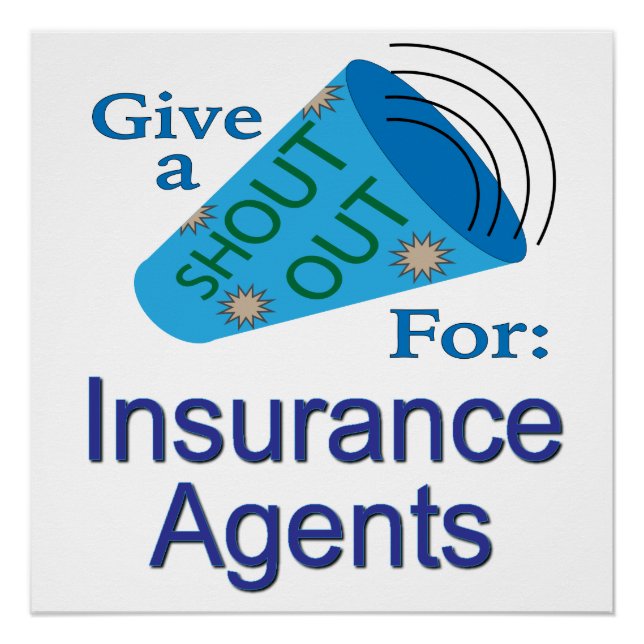 Poster Shout Out pour les agents d'assurance (Devant)