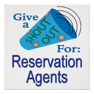 Poster Shout Out pour les agents de réservation