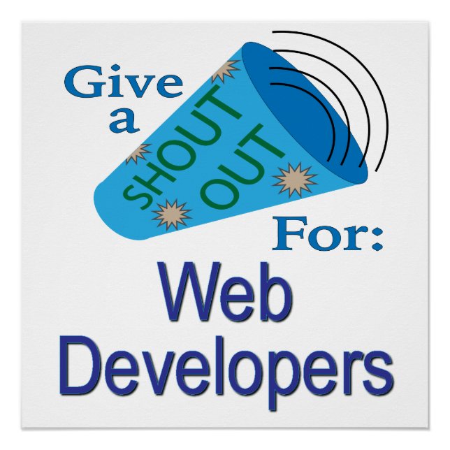 Poster Shout Out pour les développeurs Web (Devant)
