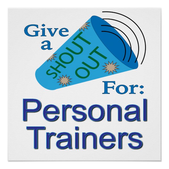 Poster Shout Out pour les formateurs personnels (Devant)