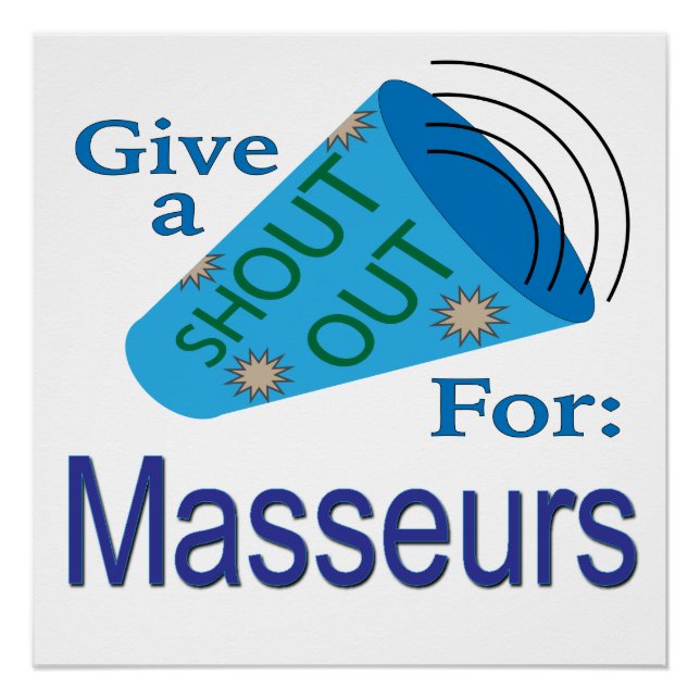 Poster Shout Out pour les masseurs (Devant)